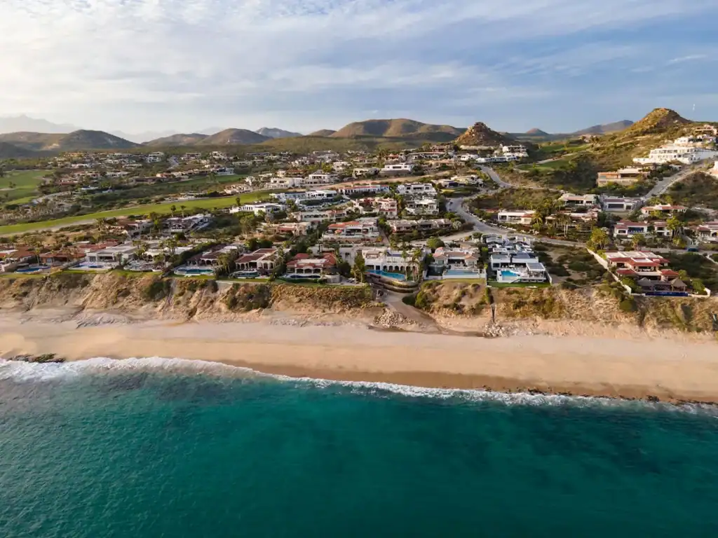 Puerto Los Cabos is minutes from Flora Farms, Acre, and Los Tamarindos, the farm-to-table restaurants that have defined the East Cape culinary scene. The community itself offers restaurants at Zadún, JW Marriott, and the marina.